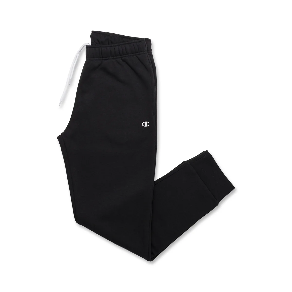 Pantaloni sportivi neri da uomo con logo bianco Champion - Image 3