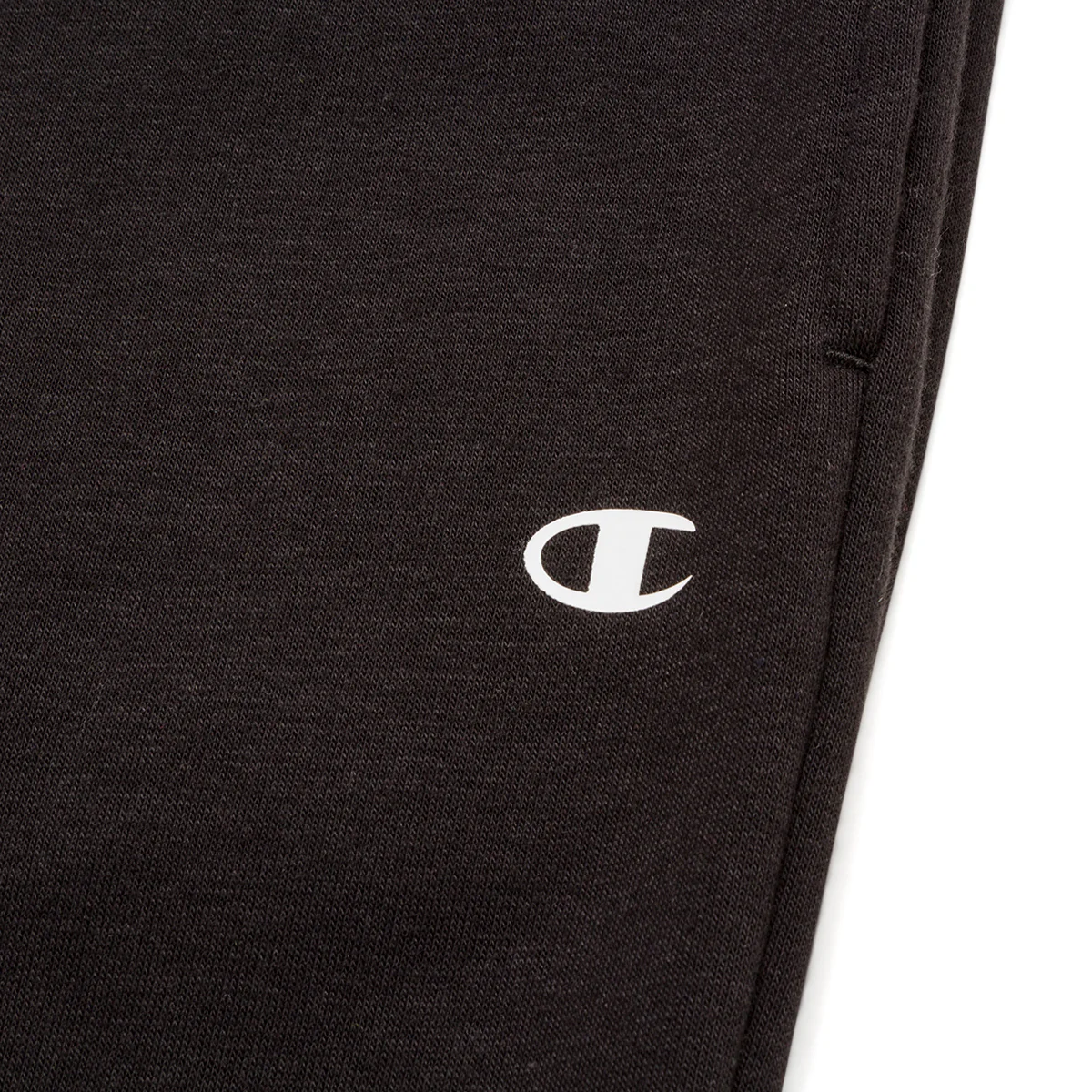 Pantaloni sportivi neri da uomo con logo bianco Champion - Image 4