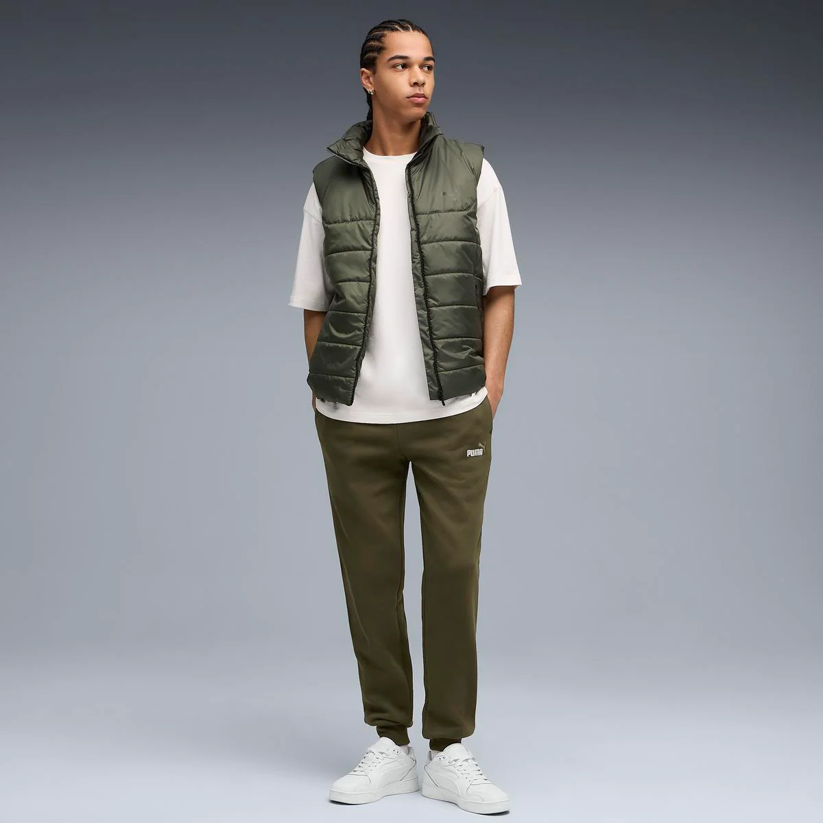 Pantaloni tuta verde militare con tasche da Uomo Puma - Image 5