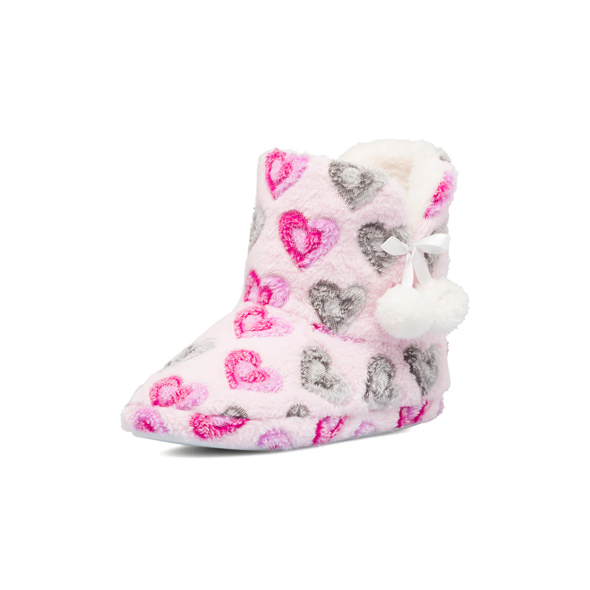 Pantofole alte rosa da donna con doppio ponpon Mi@Mi - Image 2