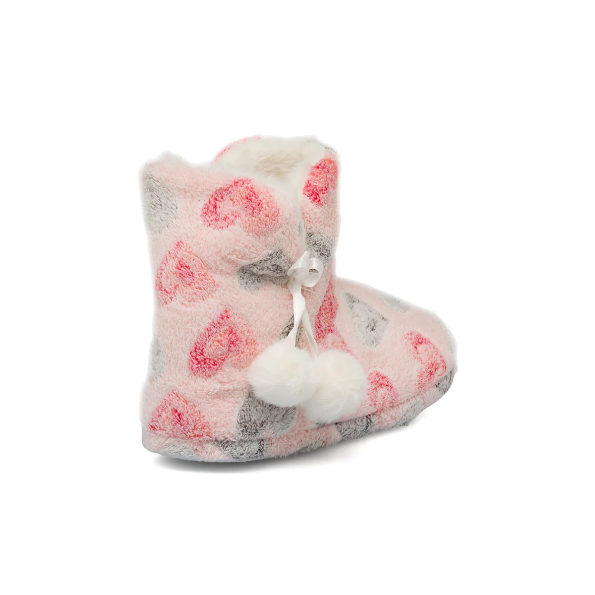 Pantofole alte rosa da donna con ponpon Mi@Mi - Image 3