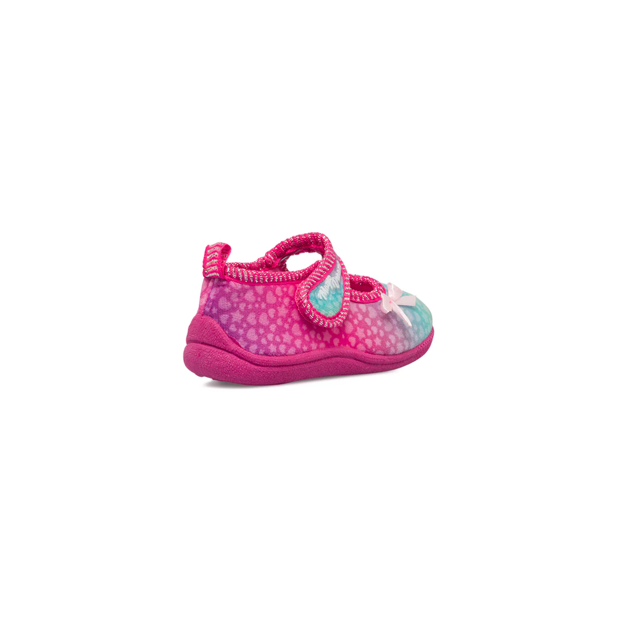 Pantofole arcobaleno da bambina con patch unicorno e fiocchetto - Image 8