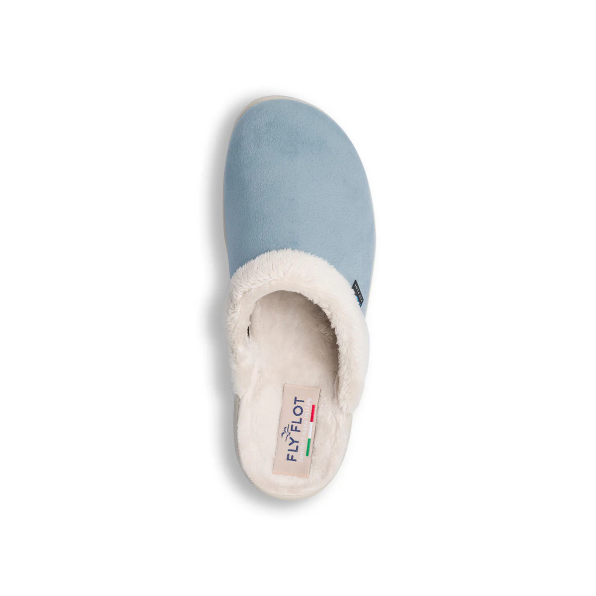 Pantofole azzurre da donna con colletto imbottito Fly Flot - Image 7