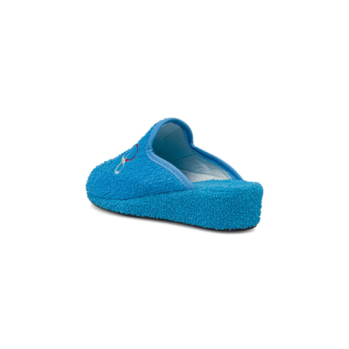 Pantofole azzurre da Donna in spugna con ricamo StilRosa - Image 3
