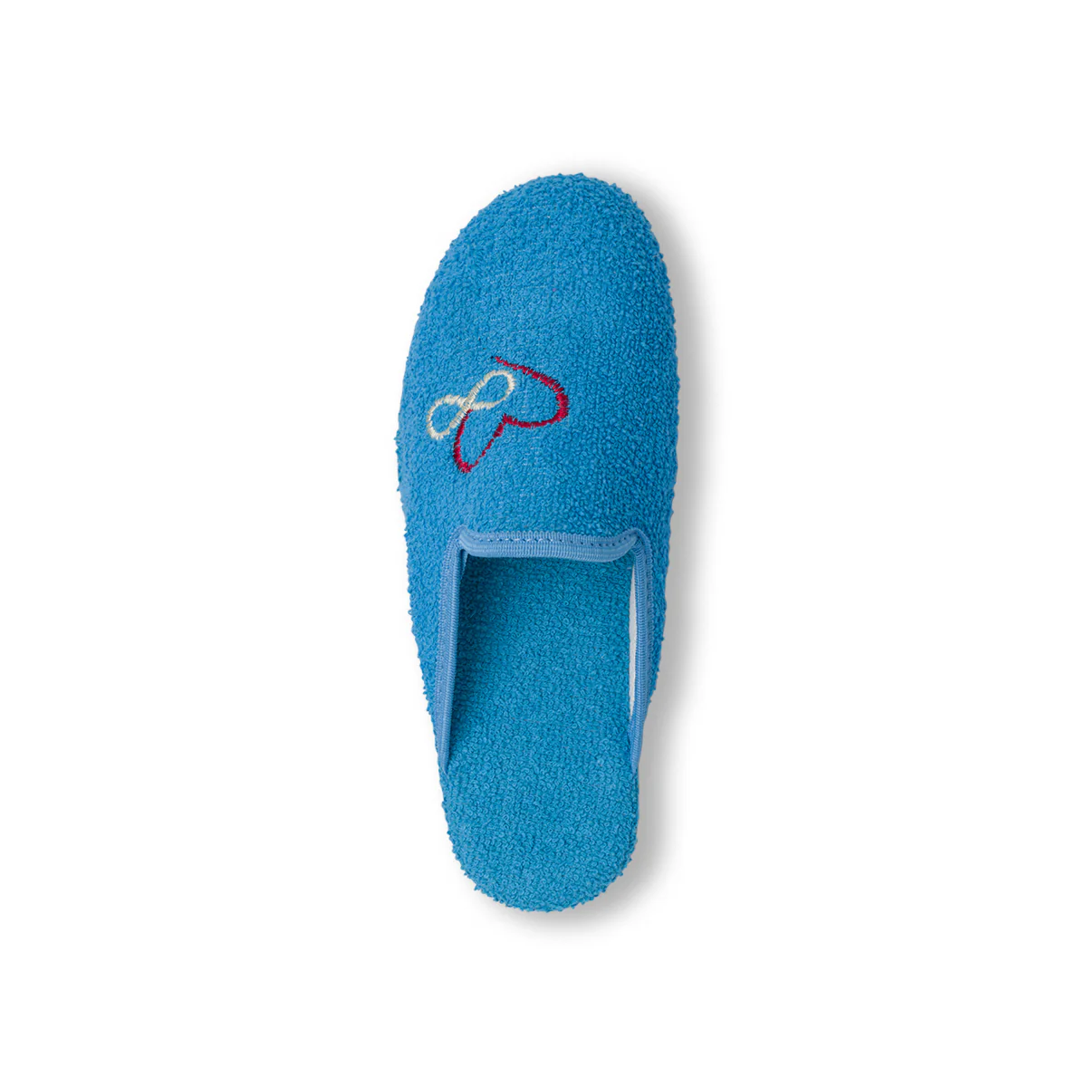Pantofole azzurre da Donna in spugna con ricamo StilRosa - Image 5