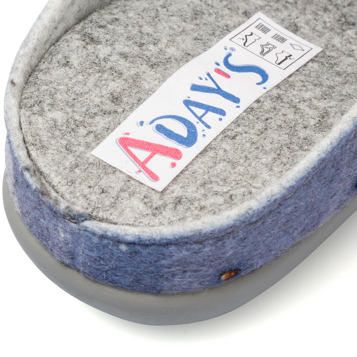 Pantofole azzurre e grigie da donna con stampa invernale Aday's - Image 6