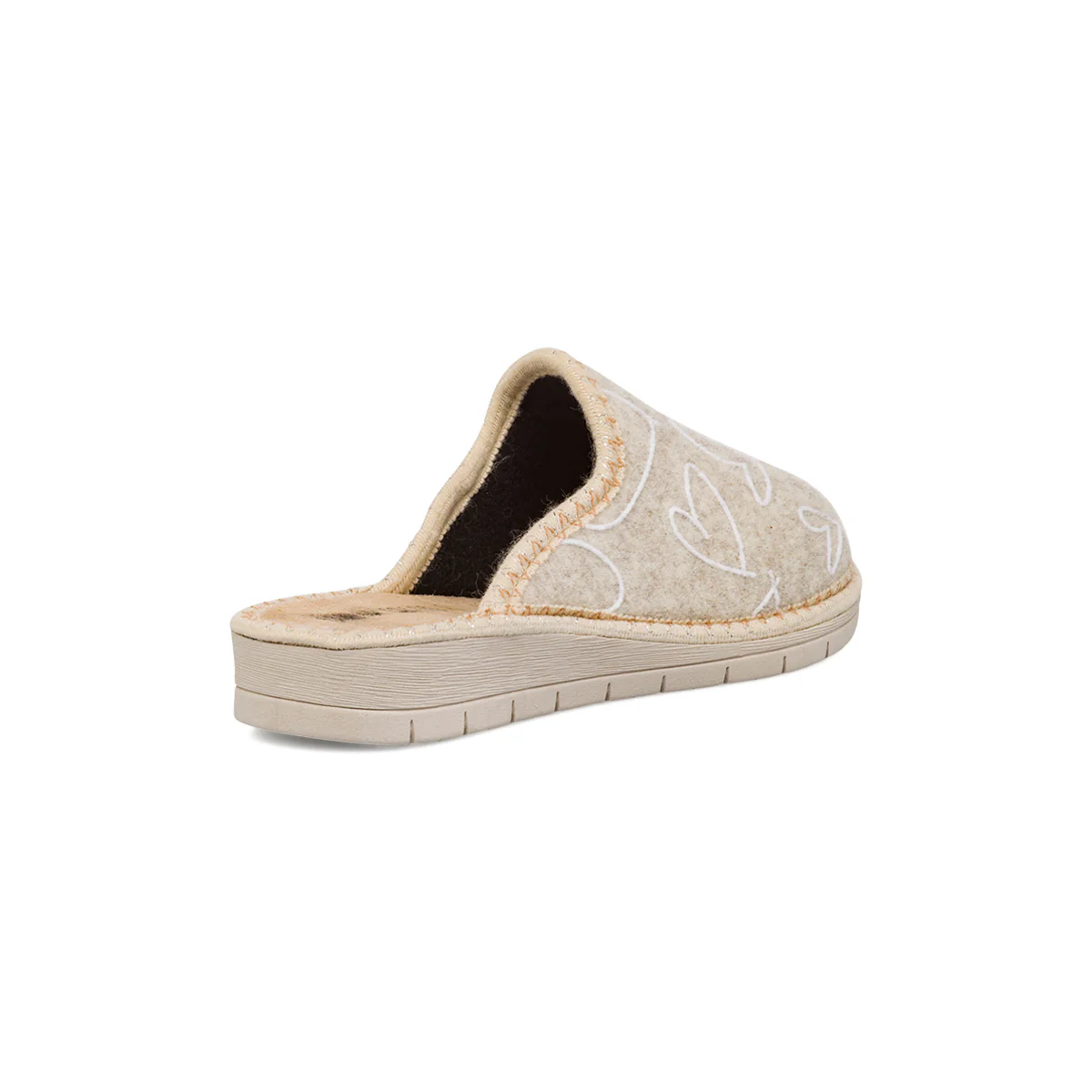 Pantofole beige da Donna con cuoricini Italia Trend - Image 3