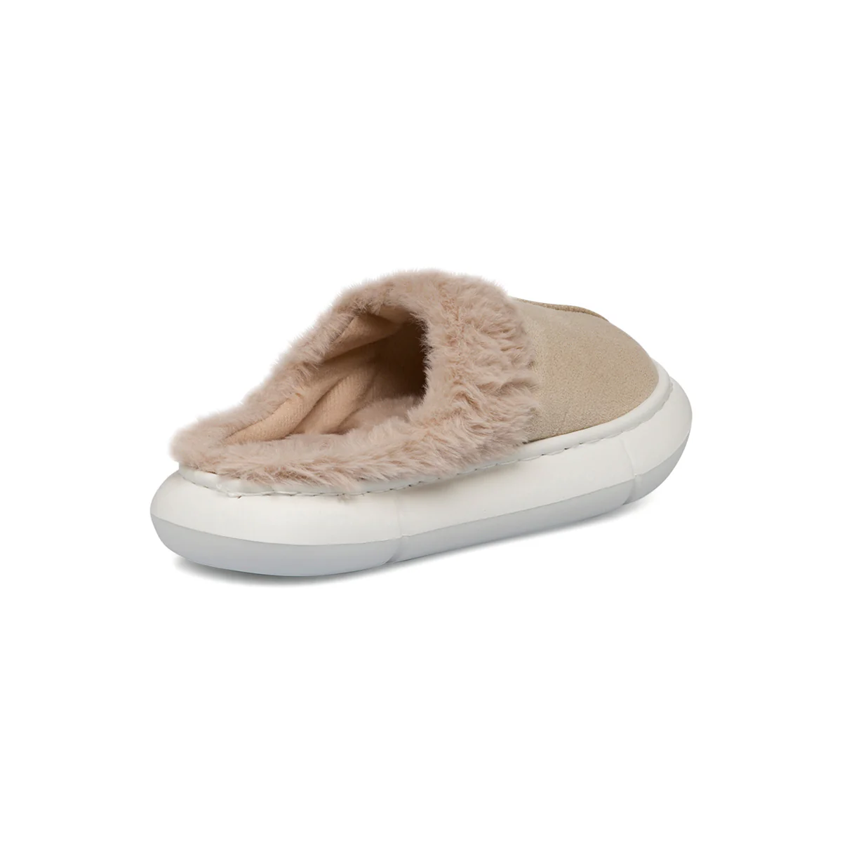 Pantofole beige da donna con imbottitura e maxi-suola Jog - Image 3