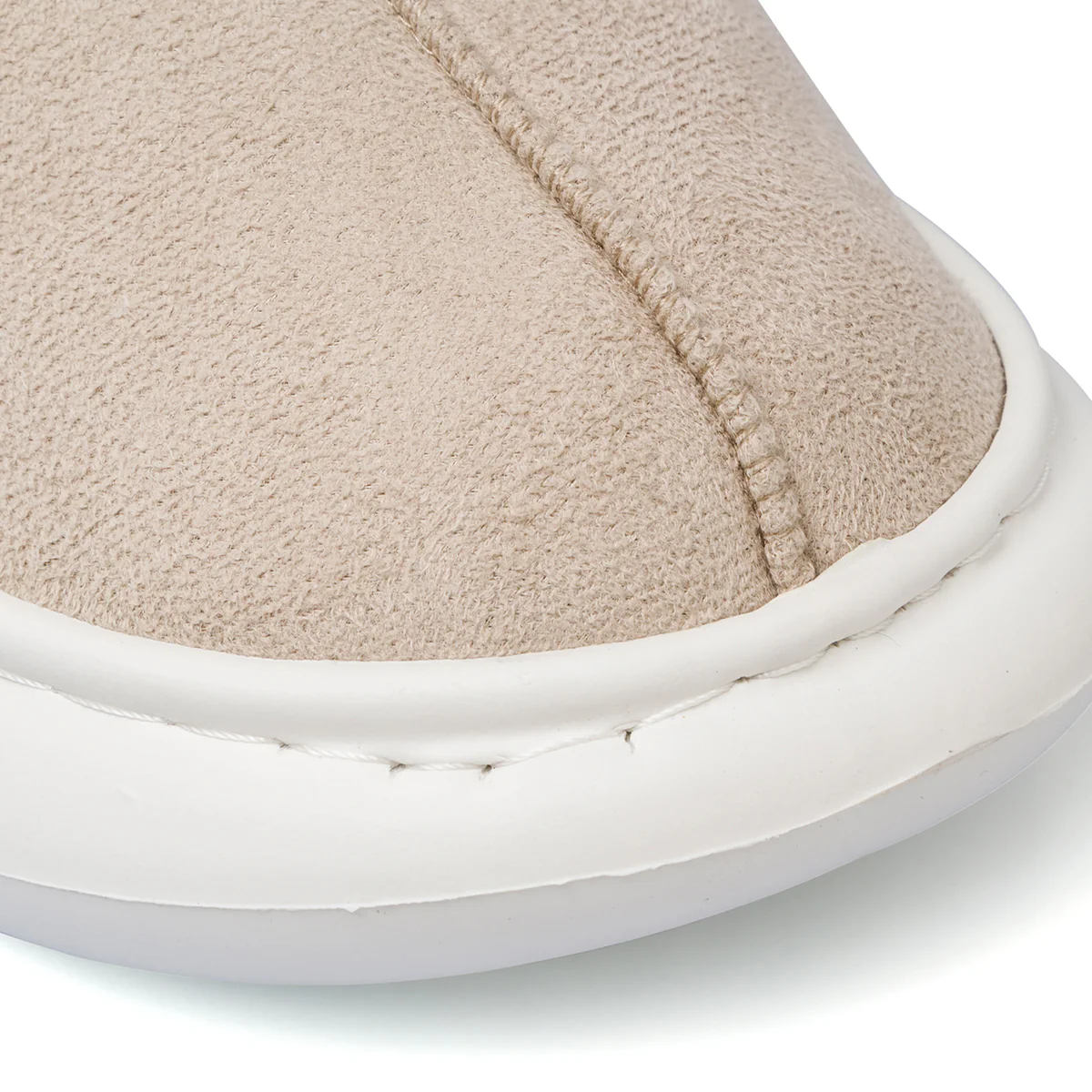 Pantofole beige da donna con imbottitura e maxi-suola Jog - Image 5