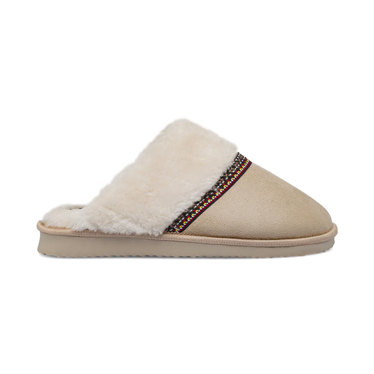 Pantofole beige da Donna con pelliccia sintetica Lora Ferres