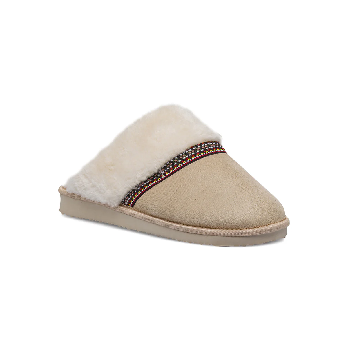 Pantofole beige da Donna con pelliccia sintetica Lora Ferres - Image 2