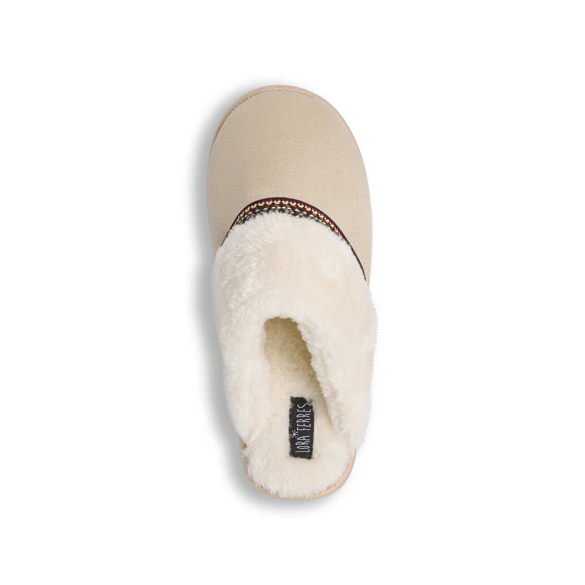 Pantofole beige da Donna con pelliccia sintetica Lora Ferres - Image 6