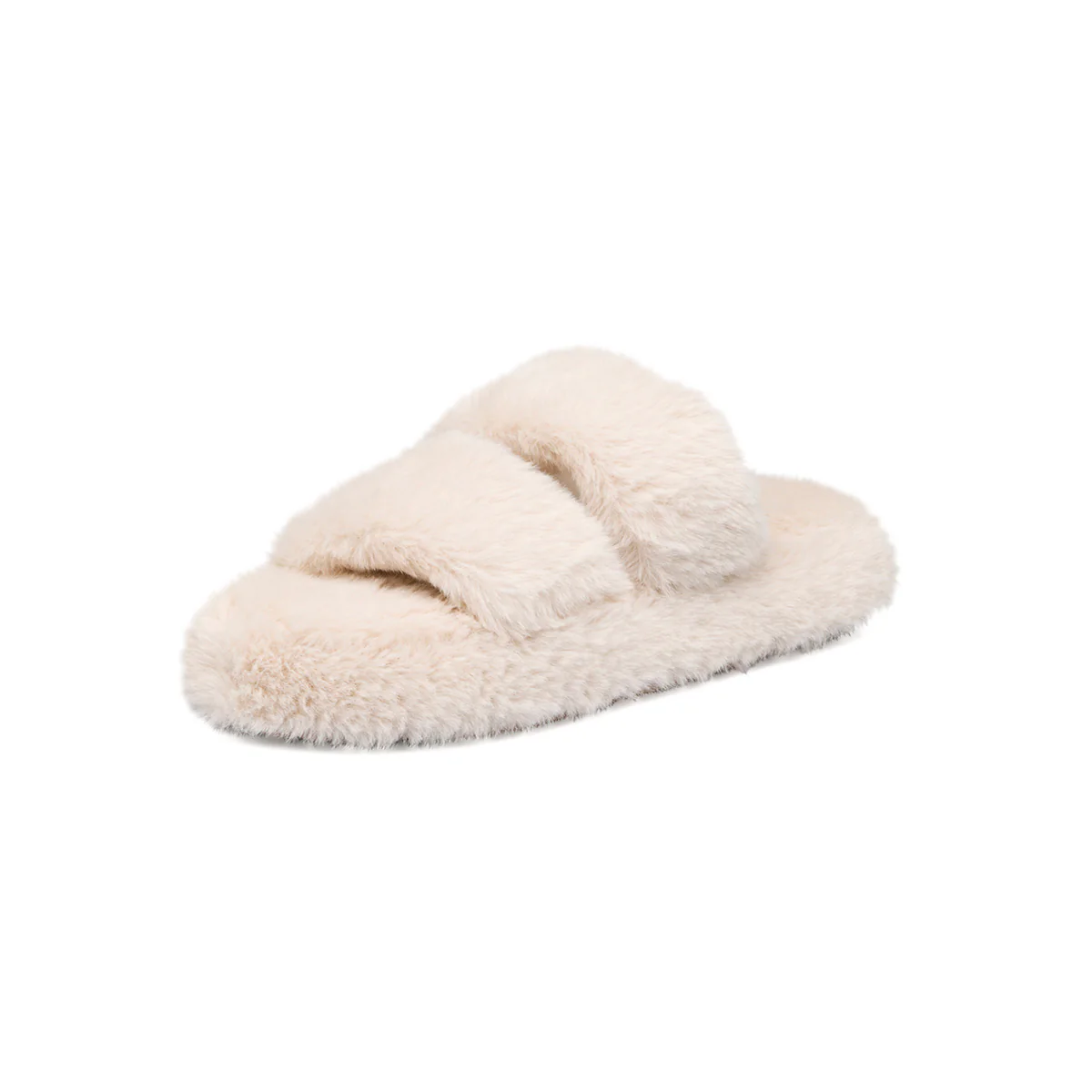 Pantofole beige da donna in pelliccia sintetica Lora Ferres - Image 2