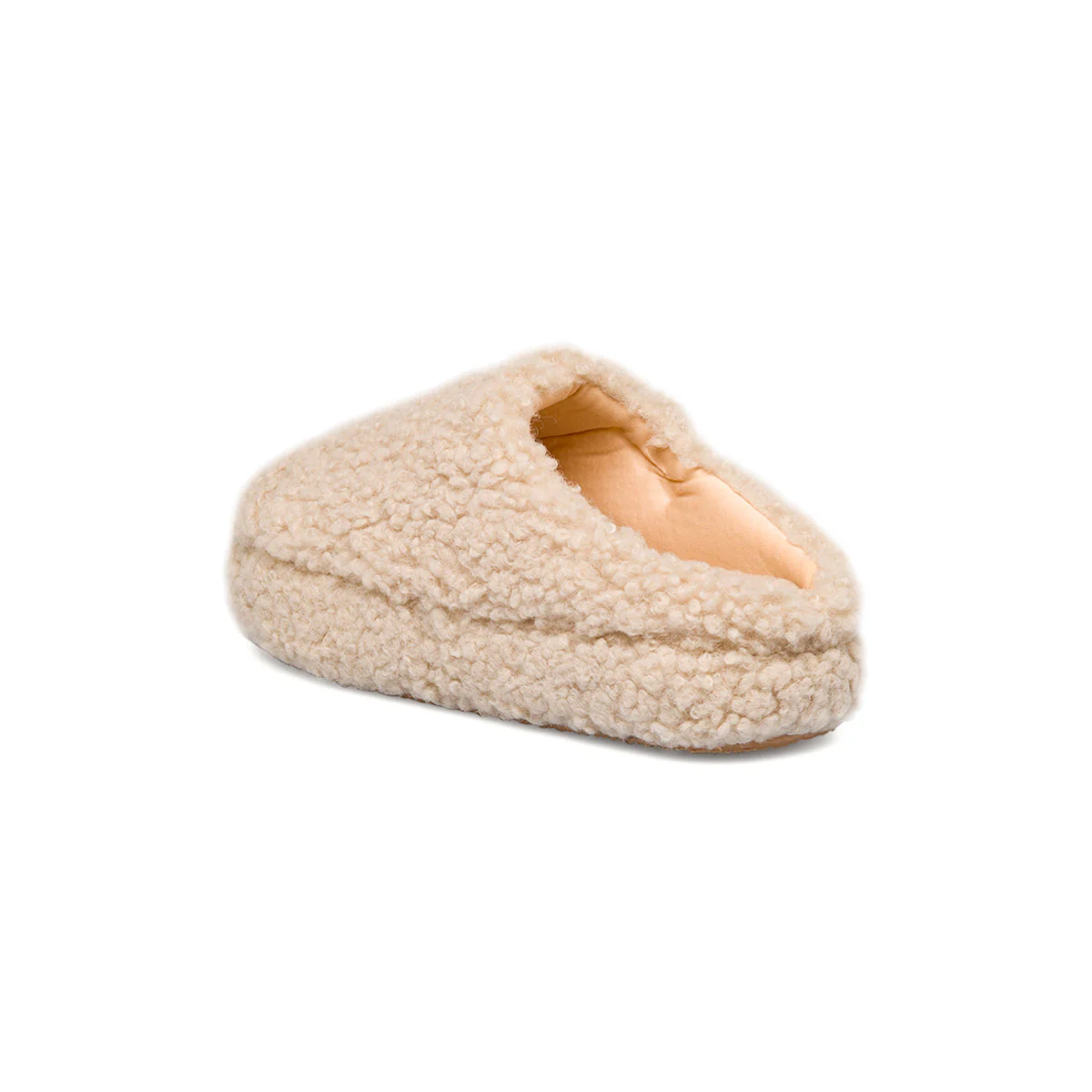 Pantofole beige da donna in pelliccia sintetica Lora Ferres - Image 3