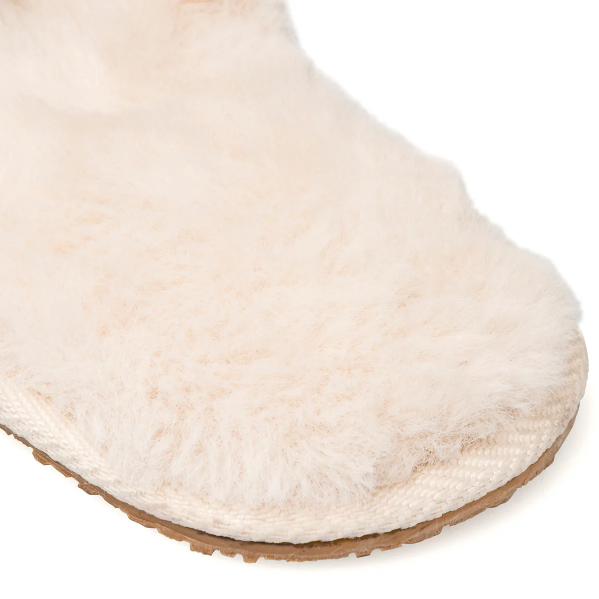 Pantofole beige da donna in pelliccia sintetica Lora Ferres - Image 6