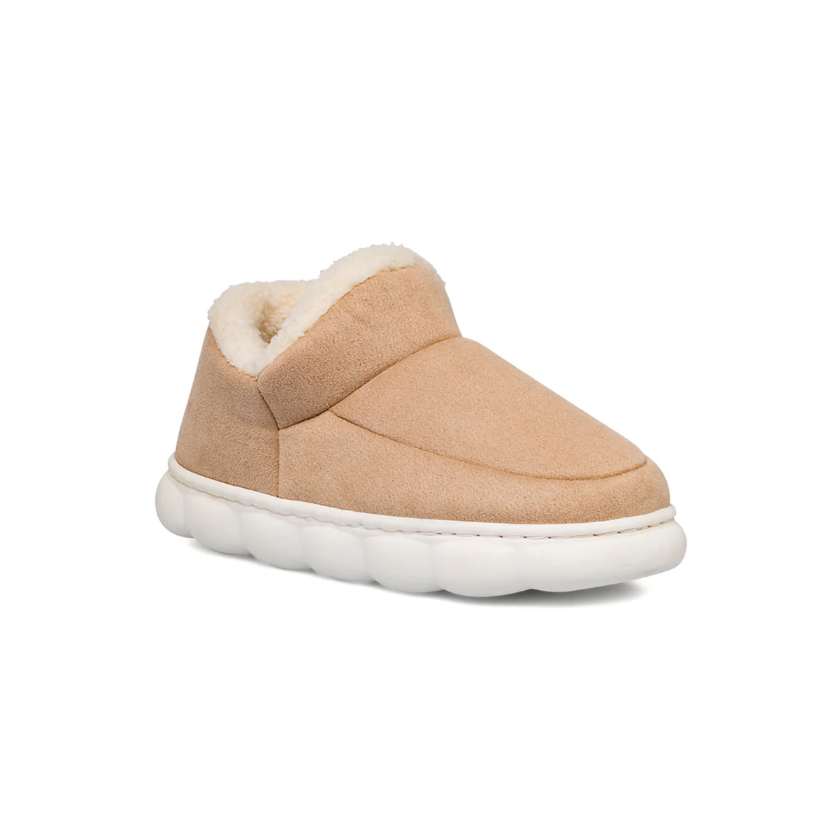 Pantofole beige da Donna in tessuto con pelliccia sintetica Lora Ferres - Image 2