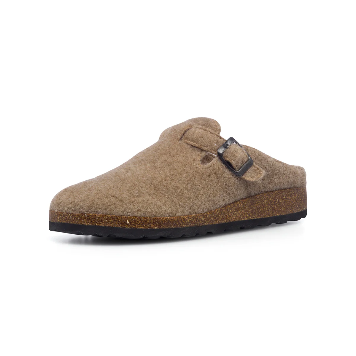 Pantofole beige da uomo con fibbia in metallo Gextop - Image 2