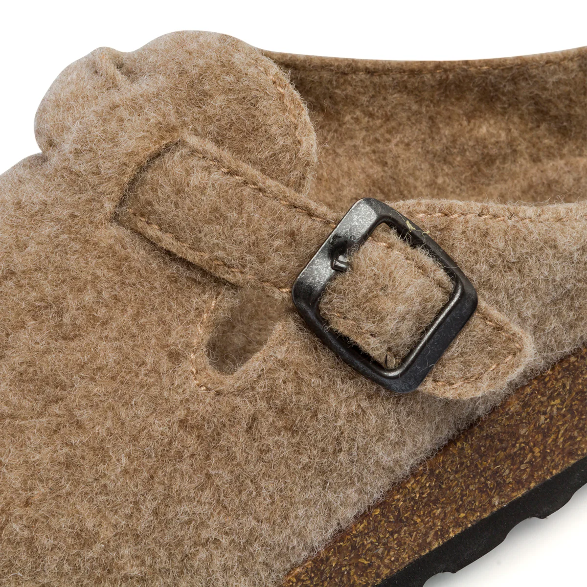 Pantofole beige da uomo con fibbia in metallo Gextop - Image 6