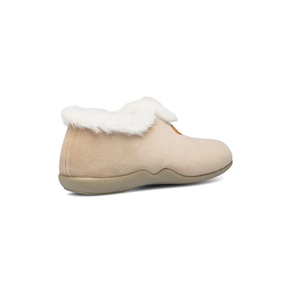 Pantofole beige in tessuto con colletto imbottito Aday's - Image 3