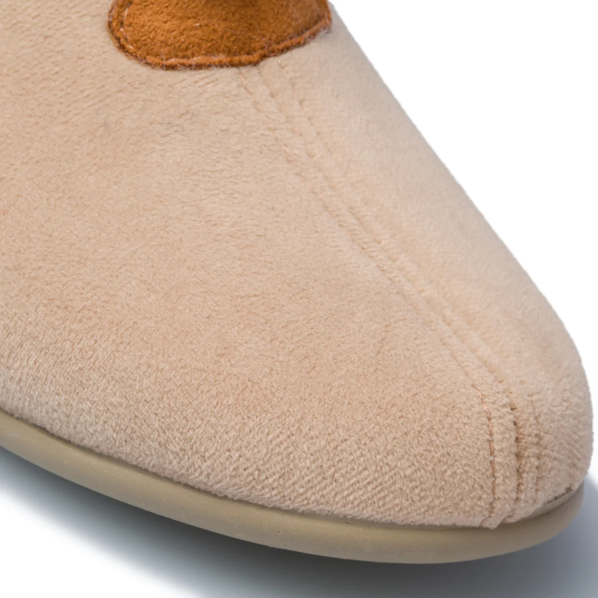 Pantofole beige in tessuto con colletto imbottito Aday's - Image 5