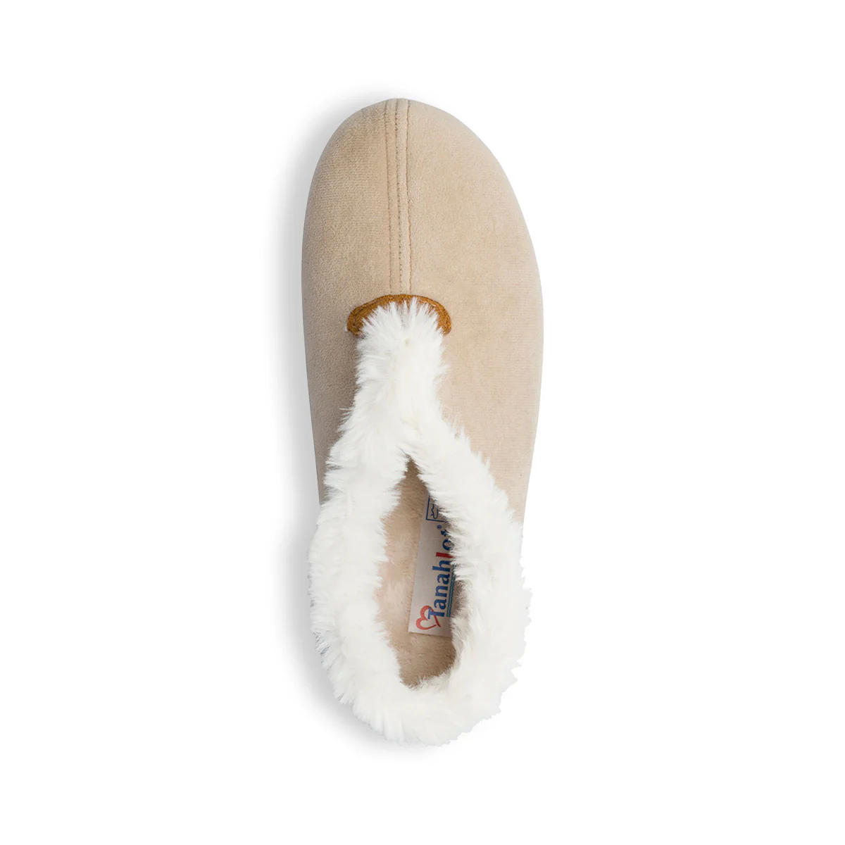 Pantofole beige in tessuto con colletto imbottito Aday's - Image 8