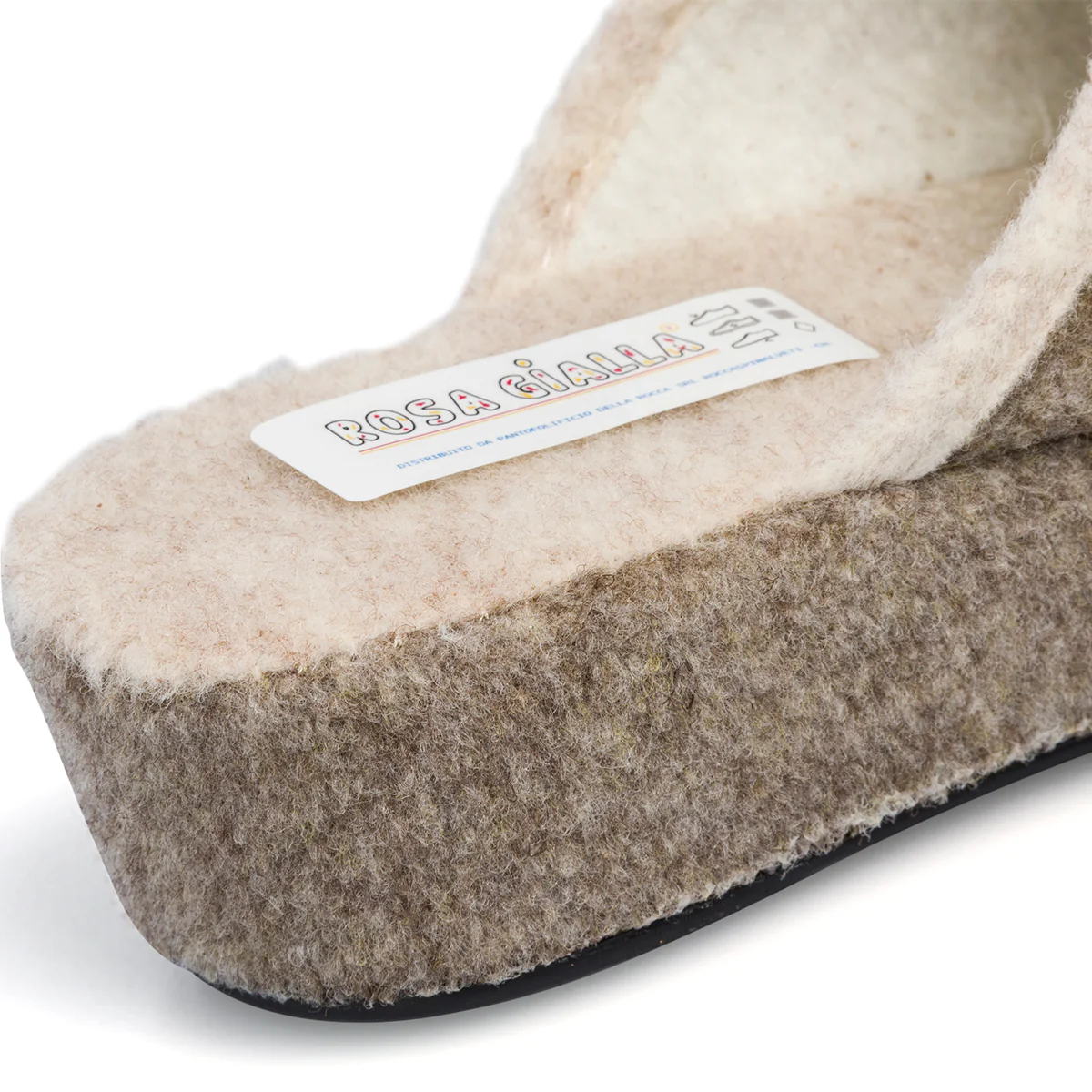 Pantofole beige in tessuto da donna Rosagialla - Image 7