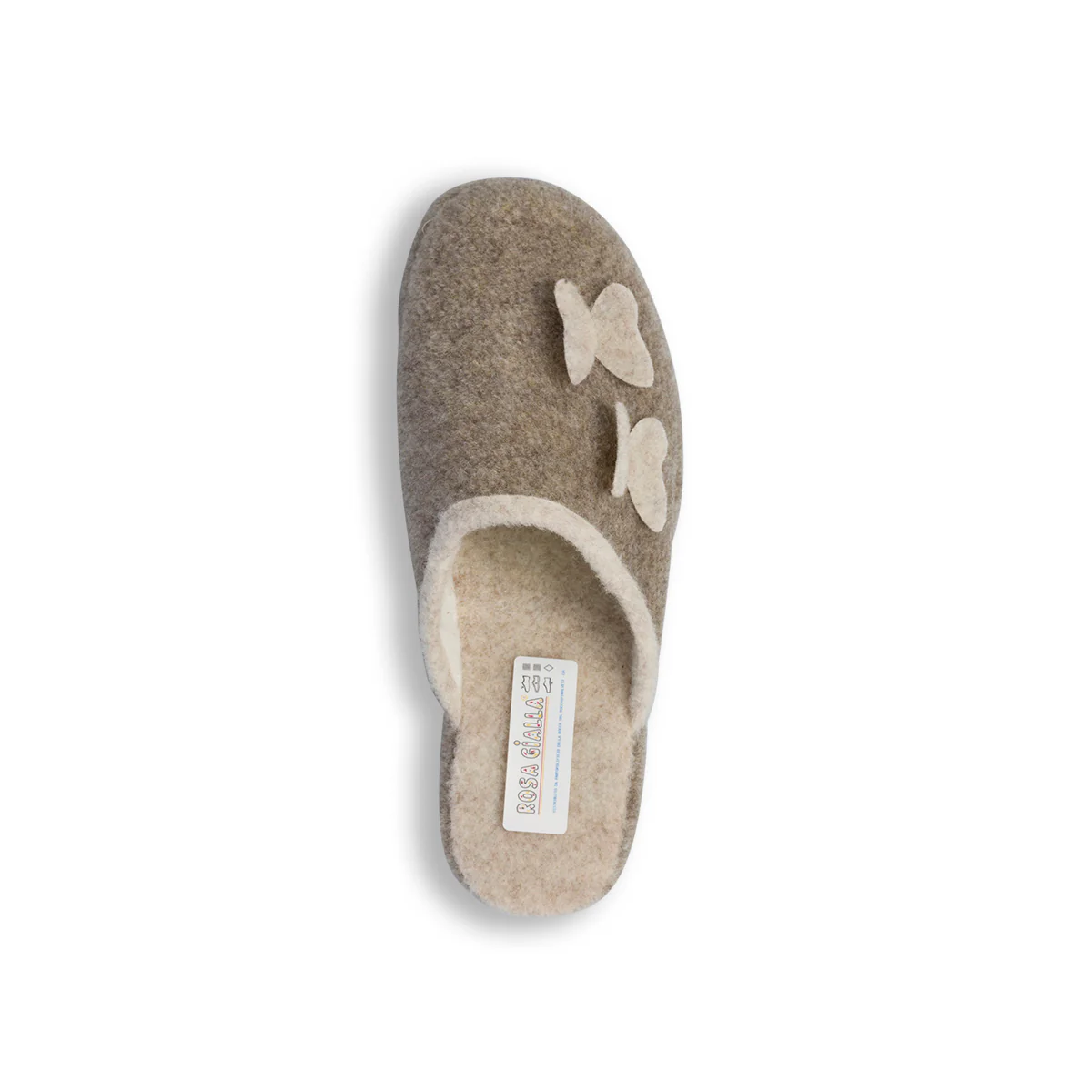 Pantofole beige in tessuto da donna Rosagialla - Image 8