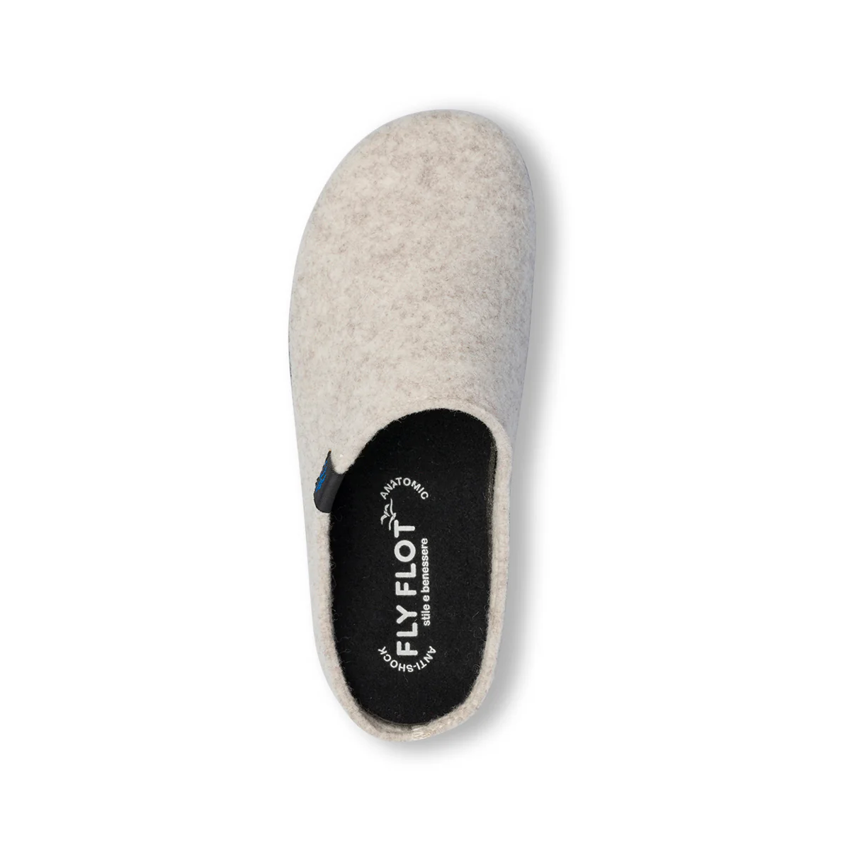 Pantofole beige in tessuto da donna con sottopiede anatomico Fly Flot - Image 7