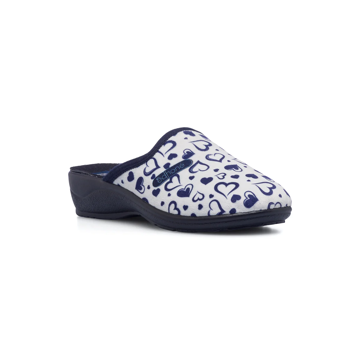 Pantofole bianche da donna con cuoricini Edhonè - Image 2