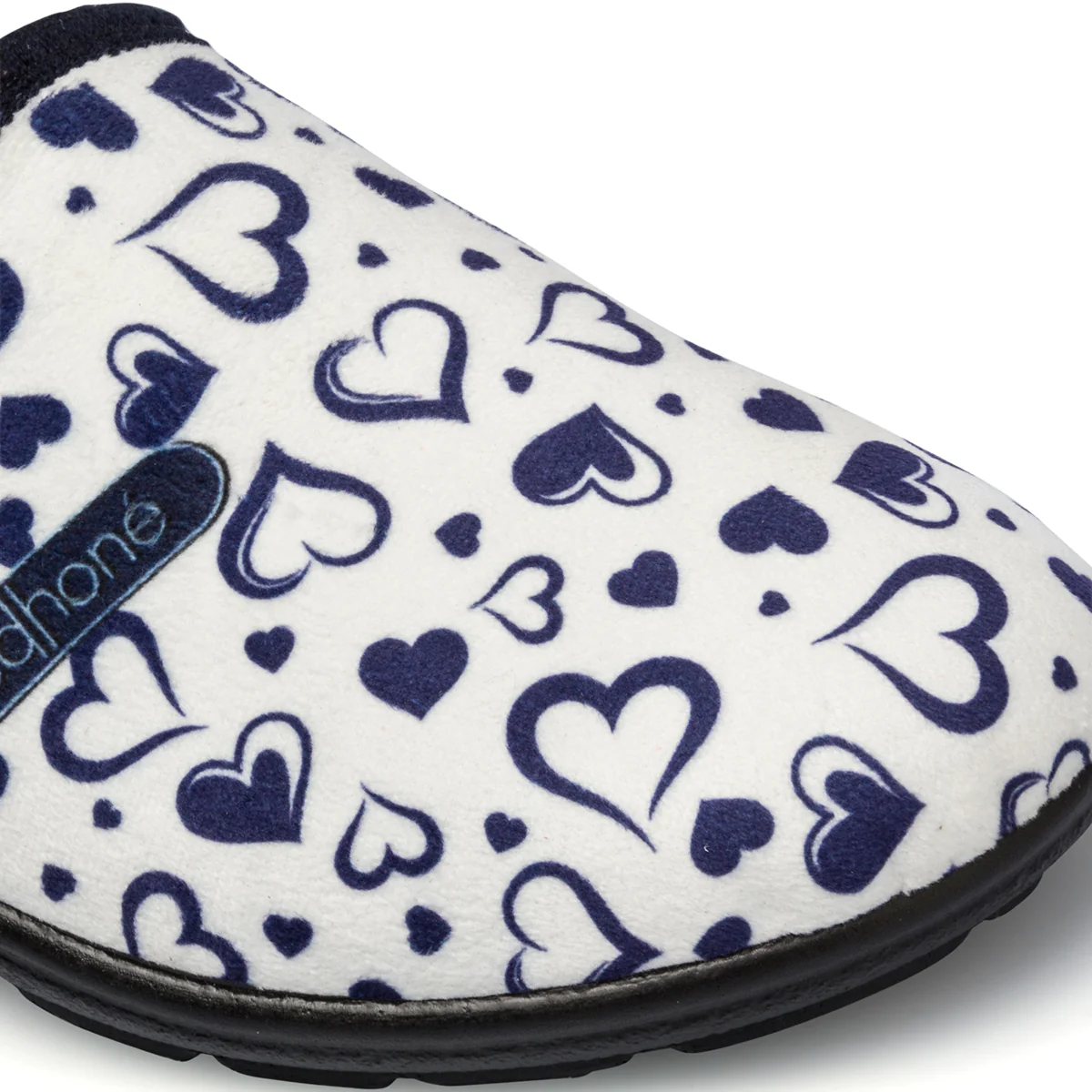 Pantofole bianche da donna con cuoricini Edhonè - Image 5