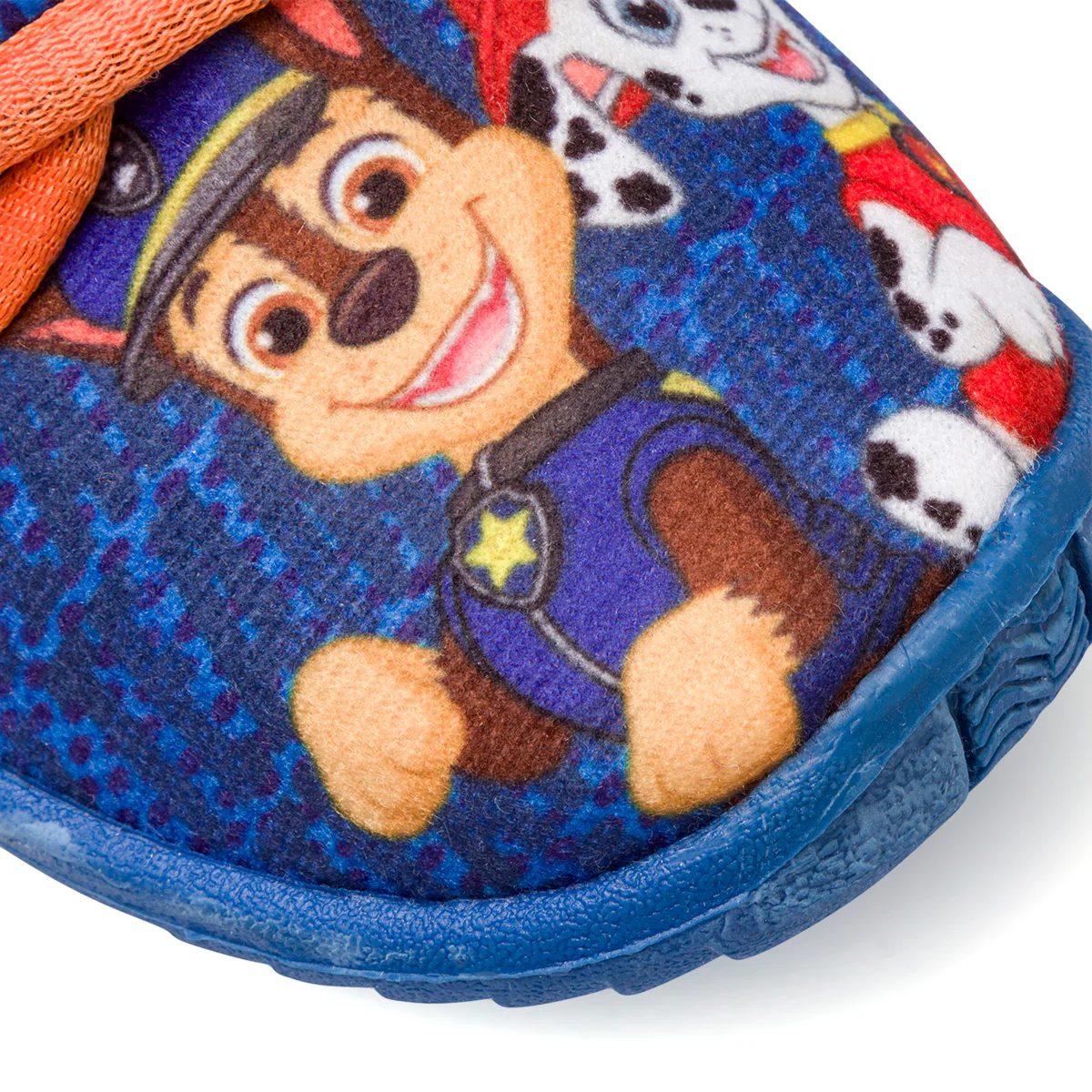 Pantofole blu da bambino con dettagli arancioni e stampa Paw Patrol - Image 5