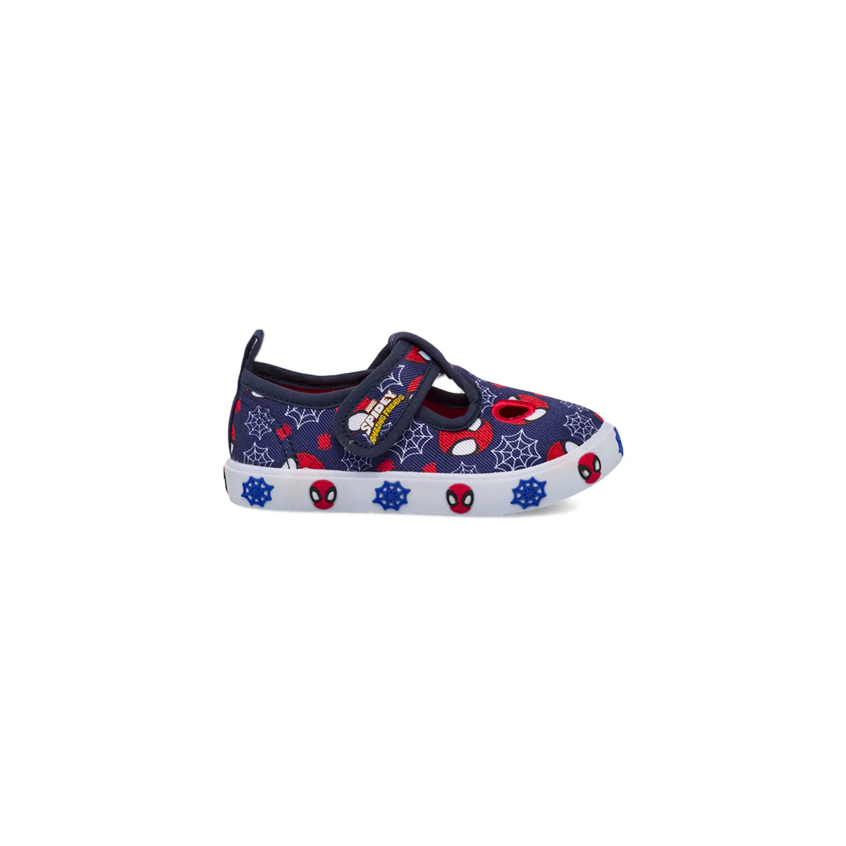 Pantofole Blu da Bambino in tela con grafiche Spiderman