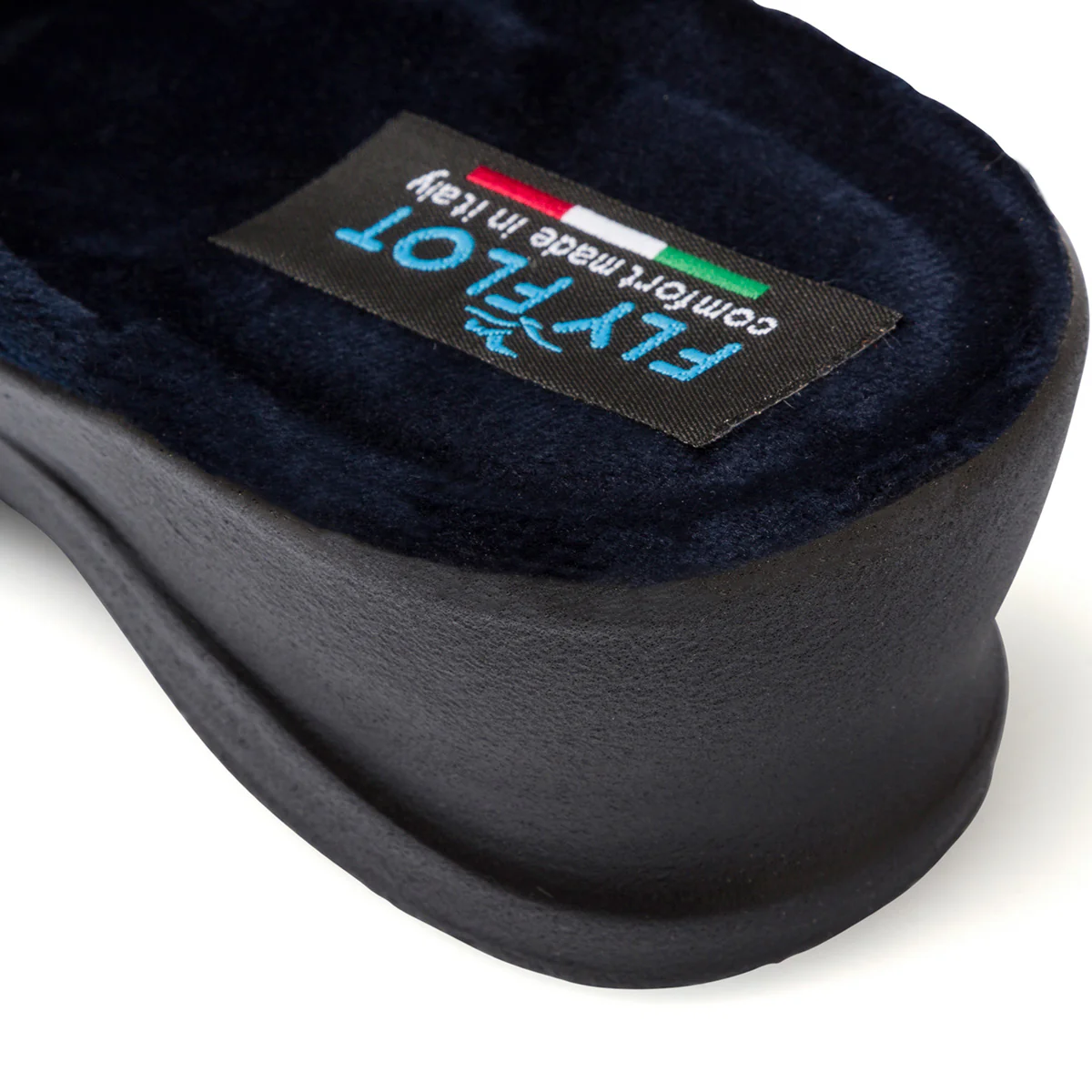 Pantofole sanitarie blu da donna con decorazione floreale Fly Flot - Image 5