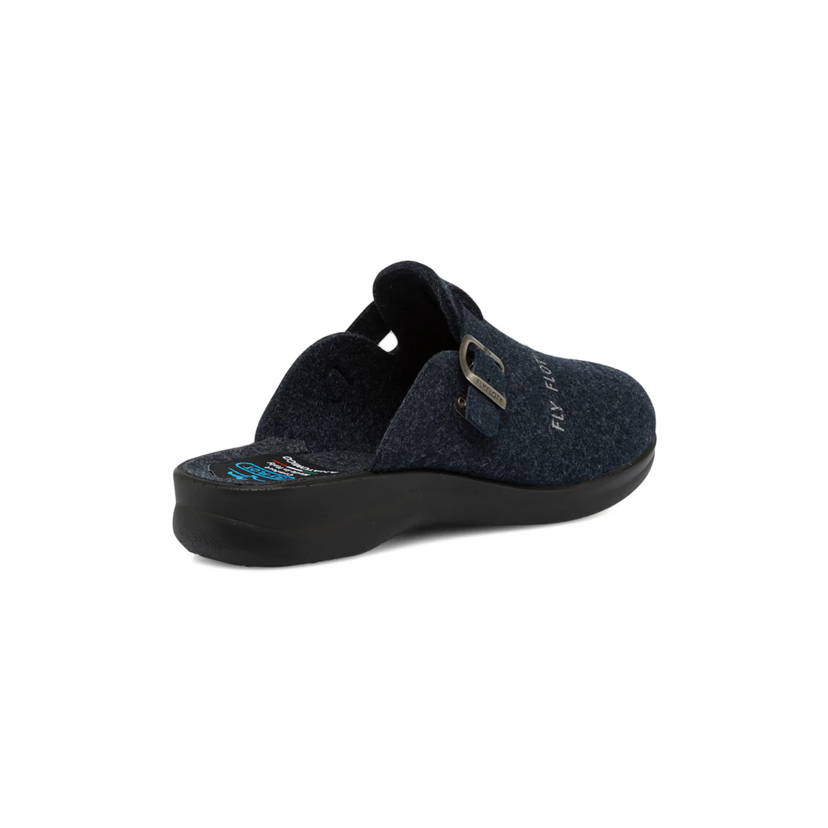 Pantofole blu da donna con fibbia e sottopiede anatomico Fly Flot - Image 3