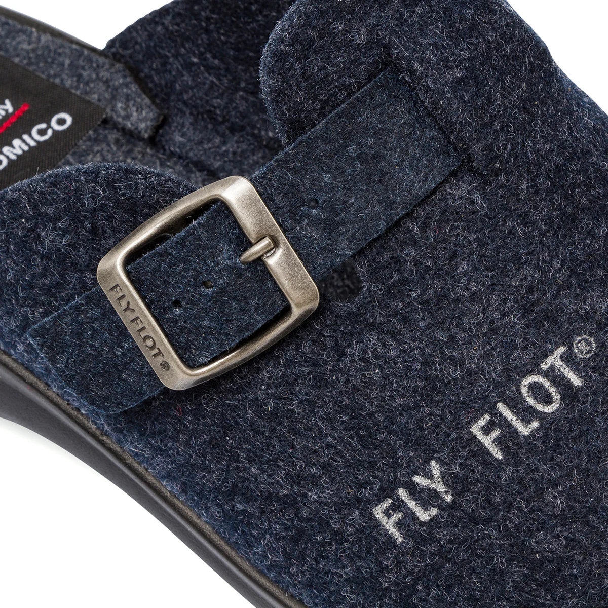 Pantofole blu da donna con fibbia e sottopiede anatomico Fly Flot - Image 6