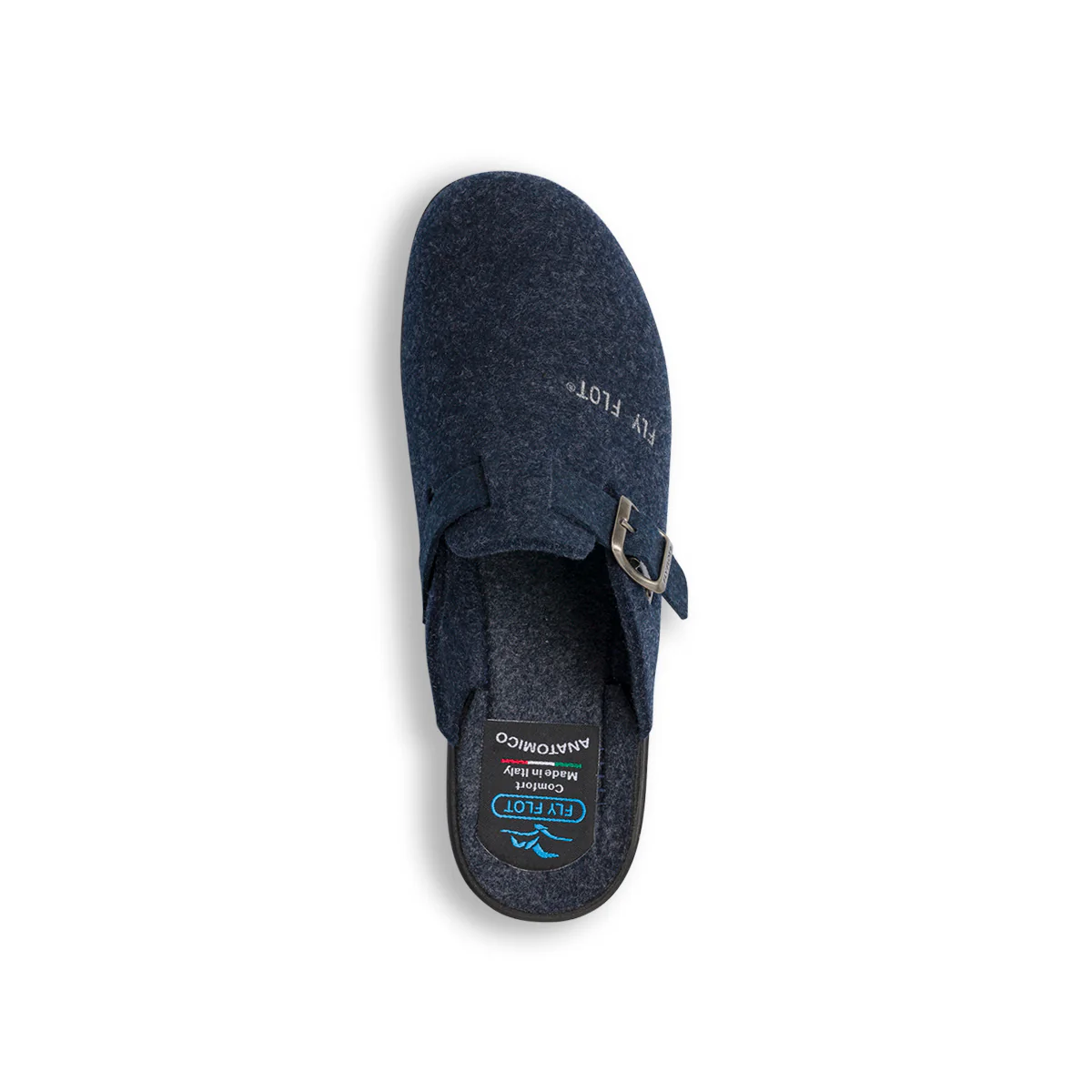Pantofole blu da donna con fibbia e sottopiede anatomico Fly Flot - Image 8