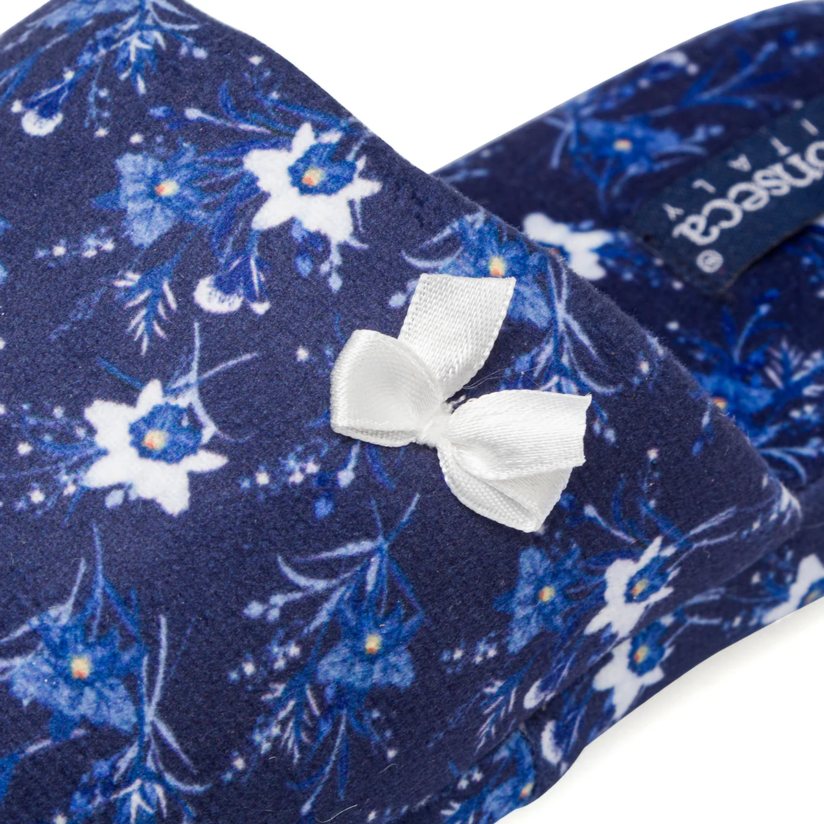 Pantofole blu da Donna con fiocco De Fonseca - Image 5
