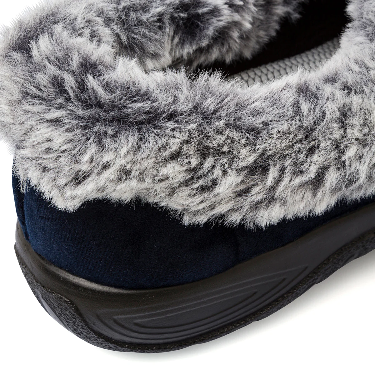 Pantofole blu da donna con pelliccia sintetica Fly Flot - Image 6