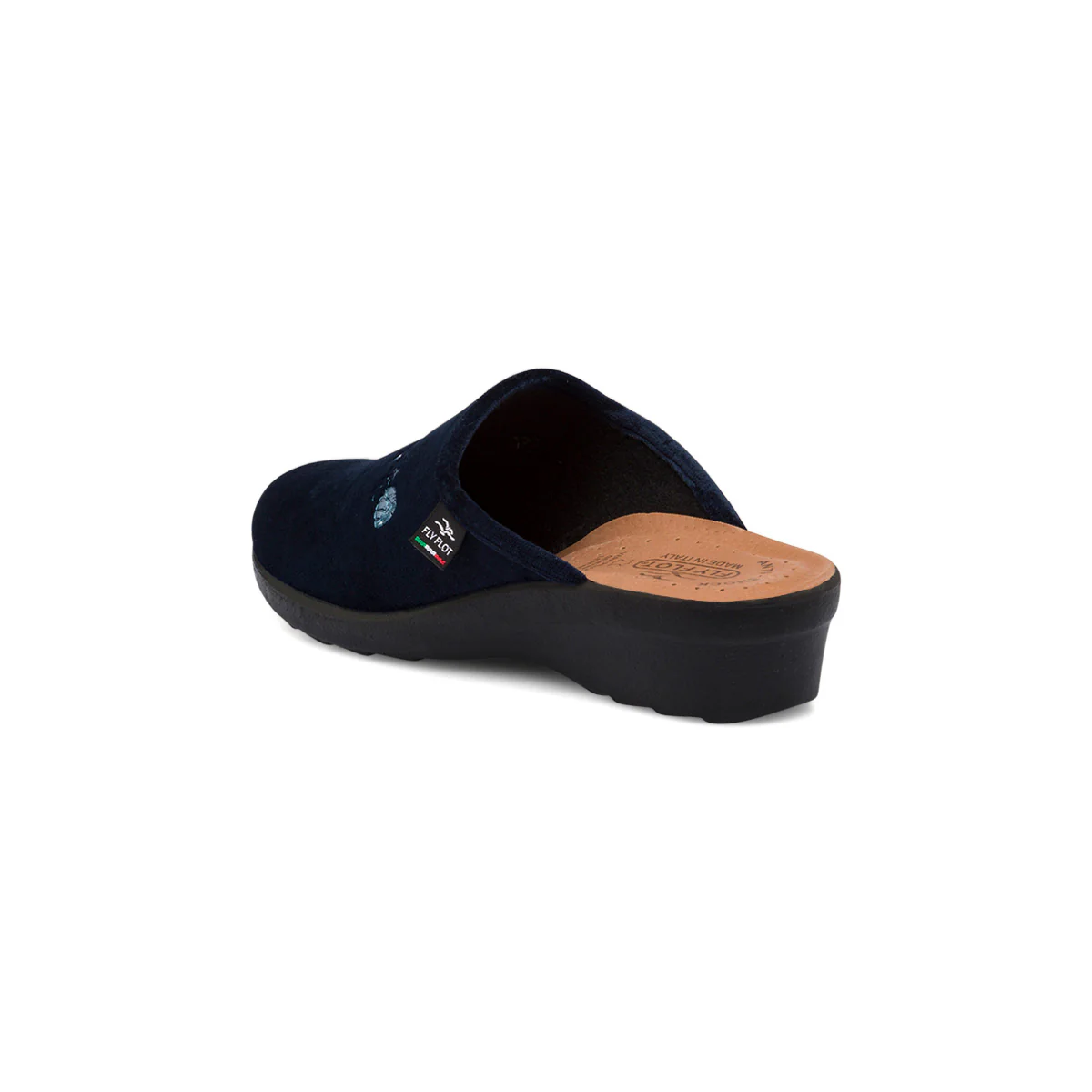 Pantofole blu da donna con sottopiede anti-shock Fly Flot - Image 3