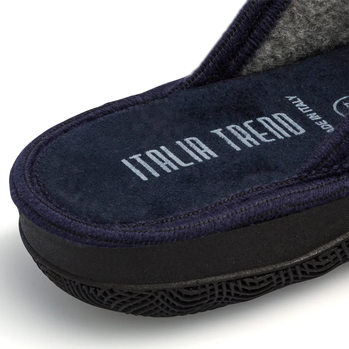 Pantofole blu da donna in tessuto con stampa "Love" Italia Trend - Image 6