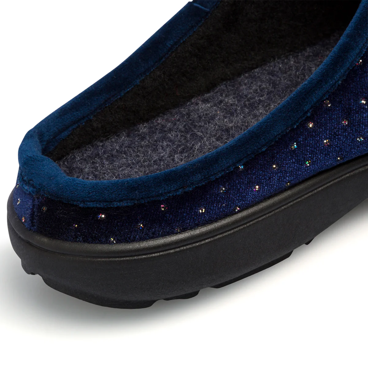 Pantofole blu da donna in tessuto con strass Italia Trend - Image 7