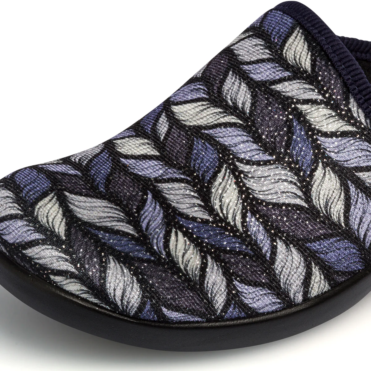 Pantofole blu da donna in tessuto Fly Flot - Image 5