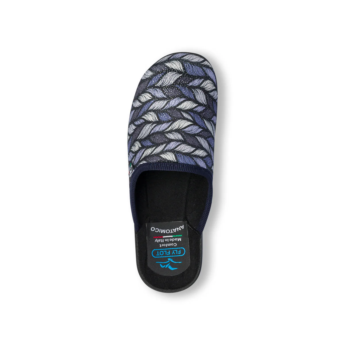 Pantofole blu da donna in tessuto Fly Flot - Image 7