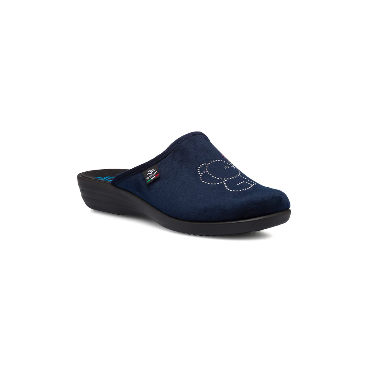 Pantofole blu da Donna con elefantino in strass Fly Flot - Image 2