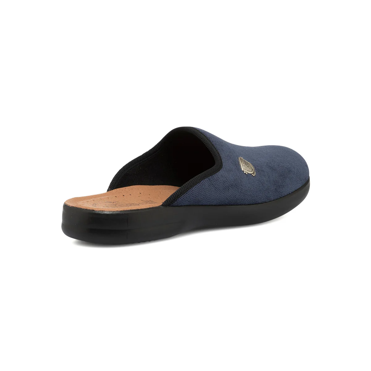 Pantofole blu da uomo con logo argento e sottopiede anti-shock Fly Flot - Image 3
