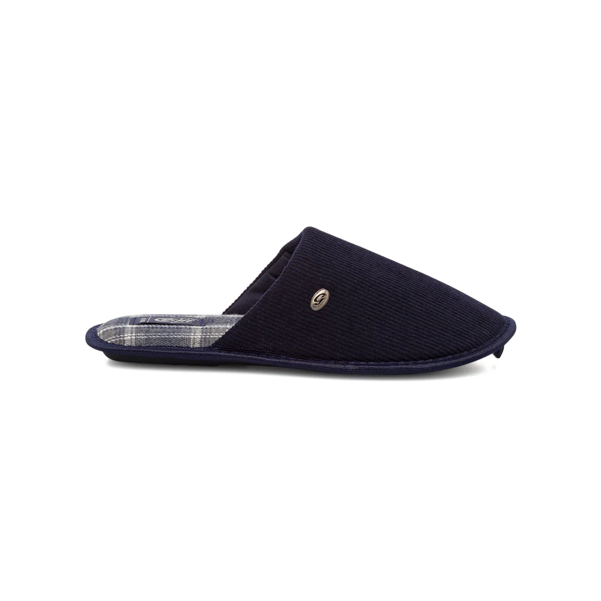 Pantofole blu da Uomo in tessuto a coste Griff