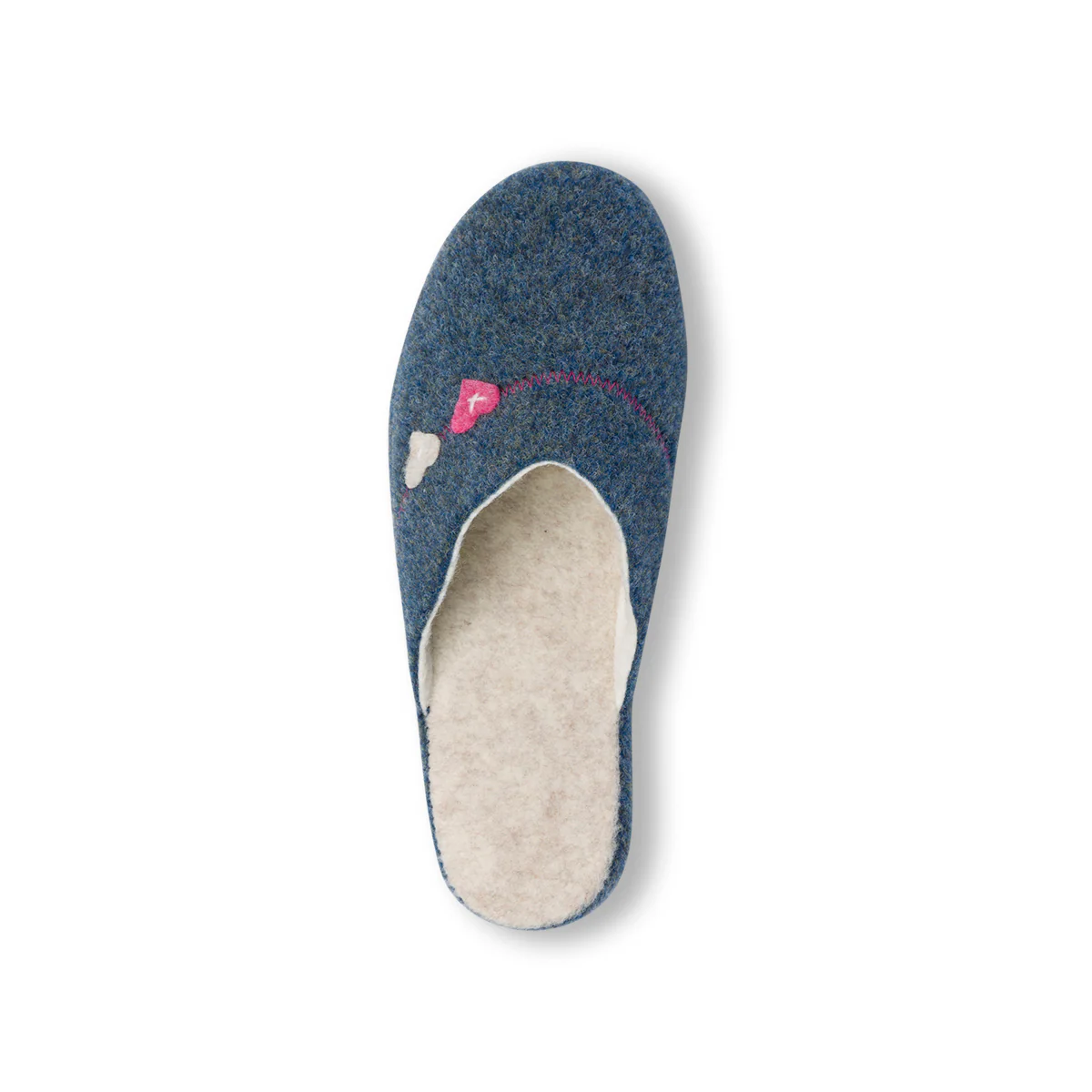 Pantofole blu in tessuto da donna con cuoricini Rosagialla - Image 13