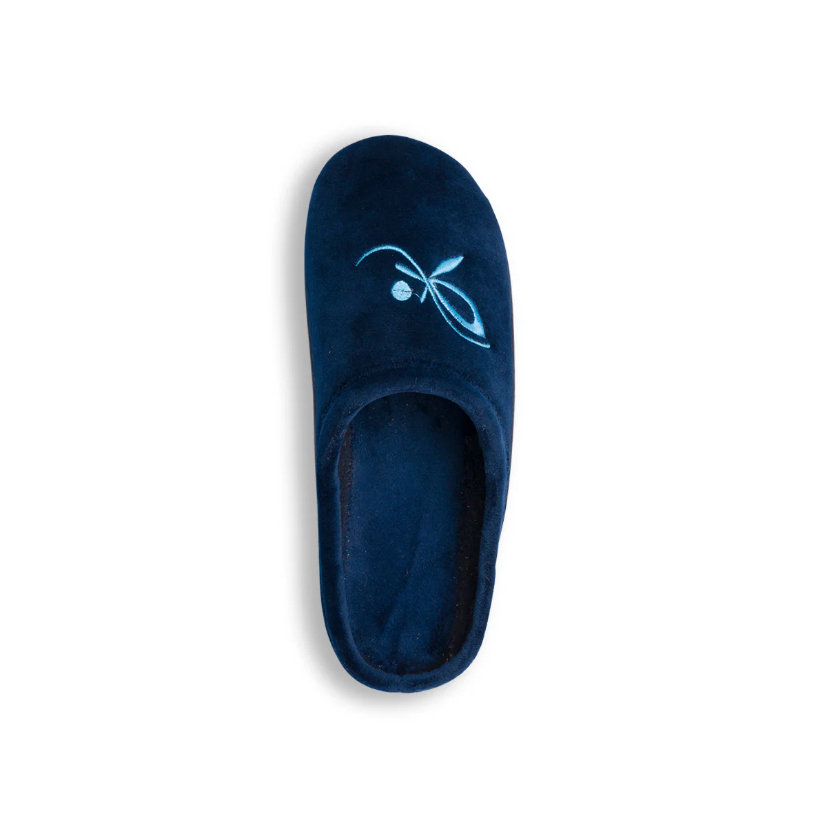 Pantofole blu in tessuto da donna con decorazione StilRosa - Image 7