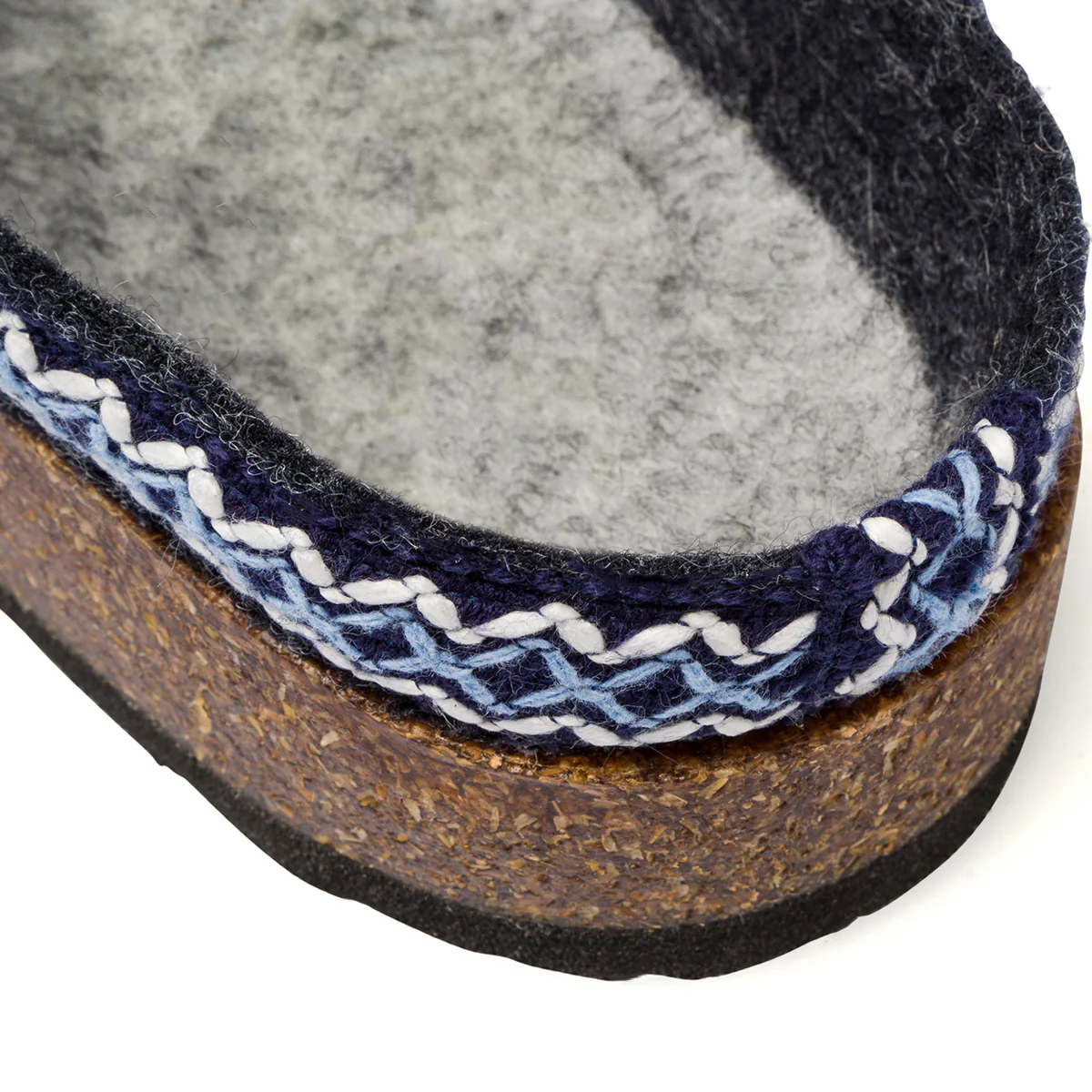 Pantofole blu in tessuto da donna con greca decorativa Tè Verde - Image 6