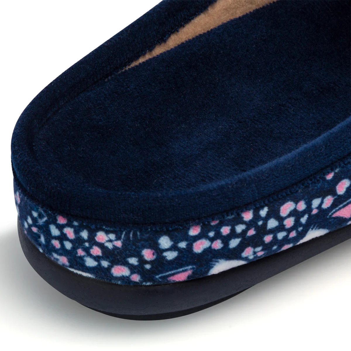 Pantofole blu in tessuto da donna con stampa Natural Confort - Image 6